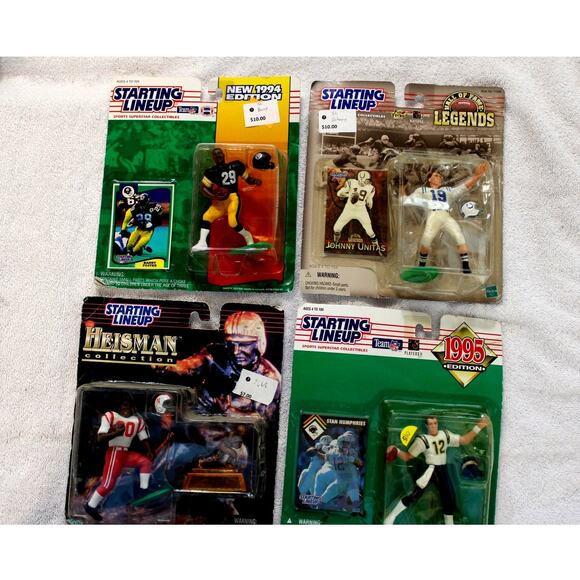Lot of 4 NFL Starting Lineup – J. Unitas, B. Foster, S. Humphries, J. Rodgers - Picture 1 of 5